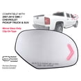thumbnail image 2 of APA Replacement Mirror Glass Power Heated with Arrow Turn Signal fits 2007 - 2013 SILVERADO SIERRA 1500 ESCALADE AVALANCHE Passenger Right Side GM1325137, 2 of 9