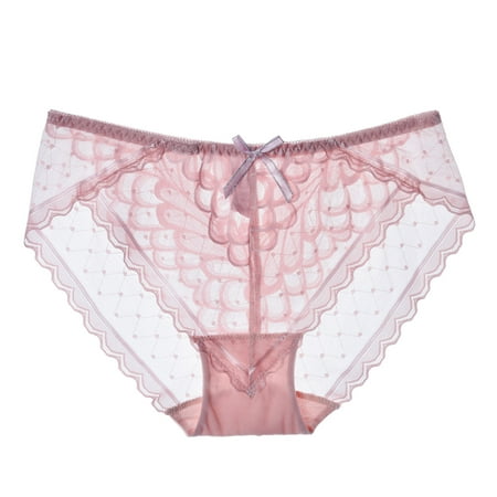 

TAIAOJING 6 Pack Cotton Underwear For Women Underwear Cotton Bikini Panties Lace Soft Hipster Panty Ladies Stretch Briefs