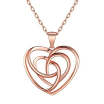 ChicSilver 925 Sterling Silver Celtic Knot Pendant with 18 Inch Necklace, Rose Gold