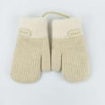 thumbnail image 4 of AWZXDE Kids Gloves Winter Mittens With Detachable Lanyard Double Layer Thermal Knitted Hand Warmers For Boys Girls Children 4-7 Years Beige,One Size, 4 of 4
