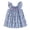 Blue, variant on Girl Smocked Dress Summer Casual Short Sleeve Dresses Floral Sundress Princess Dress for Toddlers (Blue, 12-18 Months)