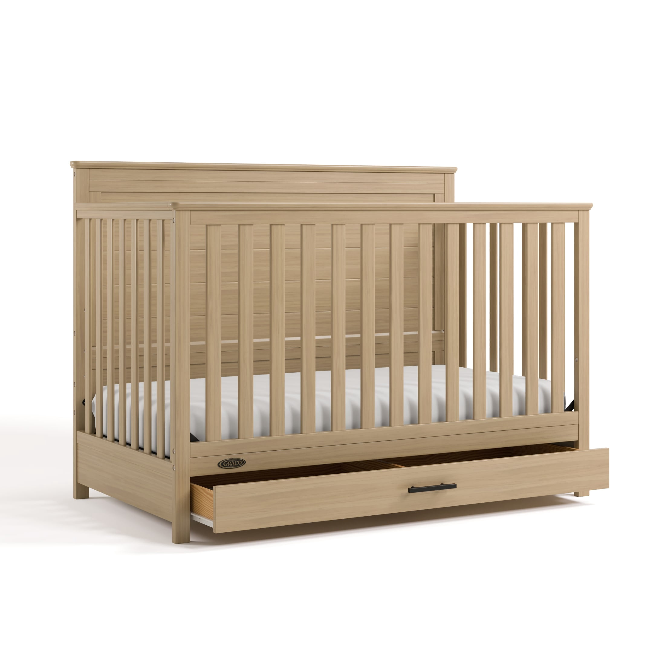 Graco Tristan Convertible Crib With Drawer - Driftwood