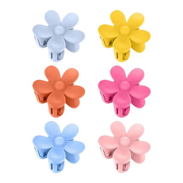 Pinzas para el cabello para mujeres, pinzas para peinar, pinzas para el cabello para niñas, flores grandes, colores brillantes, accesorios para el cabello para niñas.