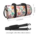 thumbnail image 4 of Fotbe Butterflies and Roses Pattern Foldable Sports Gym Bag with Wet Dry Pocket, Ultralight Travel Bag, Large Capacity Duffel Bag, Splash Proof Carry on Bag, Overnight Bag, Weekender Bag, 4 of 8