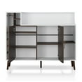 thumbnail image 4 of Furniture of America Shecklin Multi-Storage Buffet Server, White and Wenge, 4 of 7