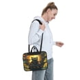 thumbnail image 6 of Lsque Tree Meditating Raccoon Pattern Laptop Bag – Portable & Slim Single-Shoulder Computer Case with Adjustable Strap, Protective, Lightweight for 13”/14”/15.6” Laptops, 6 of 8