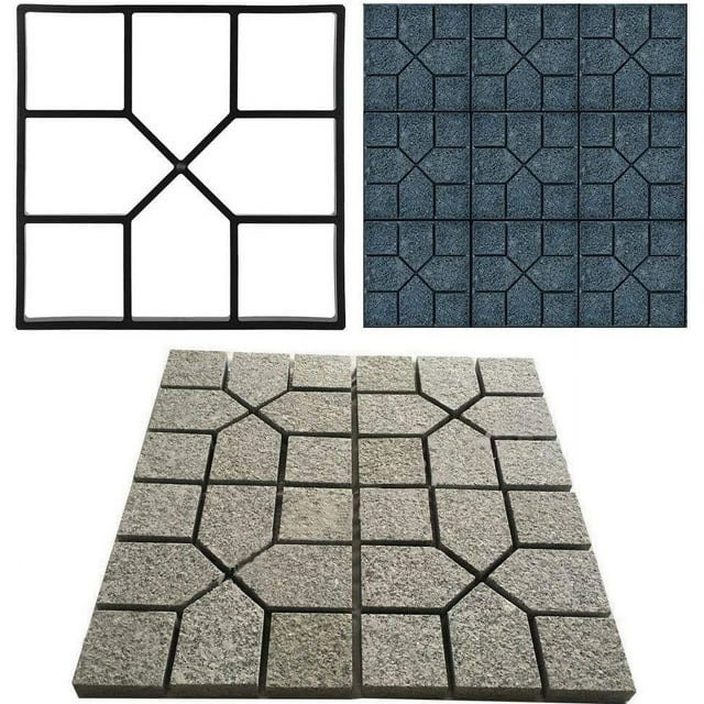 Moule en Pierre Asymétrique pour Chemin DIY, Moules de Chemin de Jardin Adaptés pour Patio et Pelouse, Polypropylène Résistant Facile à Utiliser Moules en Béton Réutilisables pour Beaux