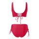 thumbnail image 5 of Gibobby Bañador de Bikini Mujer Nueva Split Wrap Lace Up Hollow Out Bikini Color sólido Sexy Bikini de cintura alta Conjunto de dos piezas(Rojo,XL), 5 of 5