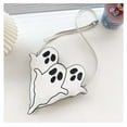 thumbnail image 1 of Bolso bandolera de cuero con diseño de fantasma de Halloween para niñas, mochila., 1 of 2