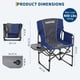 thumbnail image 3 of Yeshouse Silla de camping plegable para adultos, portátil y resistente, con mesa auxiliar, bolsillo lateral y portavasos, ideal para RV, playa, jardín, terraza o patio, 3 of 8