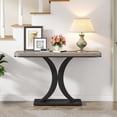 thumbnail image 5 of Tribesigns Industrial Console Tables, 40" Narrow sofa Entryway Tables with Geometric Base for Living Room, Hallway and Foyer,Gray and Black, 5 of 8