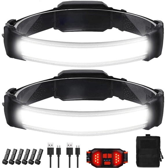 Linterna frontal recargable BZYUY de 1500 lúmenes impermeable