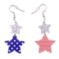 thumbnail image 4 of Usa Earrings 4th Of July Acrylic Earrings Patriotic Red White Blue American Flag Star Dangle Glitter Earrings Independence Memorial Day Jewelry Accessories For Women Girls Gift, 4 of 4
