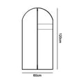 thumbnail image 5 of Set of 5 Hanging Garment Bags for Storage Breathbale Suit Cover for Closett Dust Suit Cover Protector with Zipper for Suit Coat, Jacket,Black,60x120cm, 5 of 8