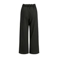 thumbnail image 7 of vigerkar Women's Linen Pants Summer Casual Palazzo Beach Pant Drawstring High Waist Wide Leg Trousers Vacation Outfits Black, M, 7 of 7
