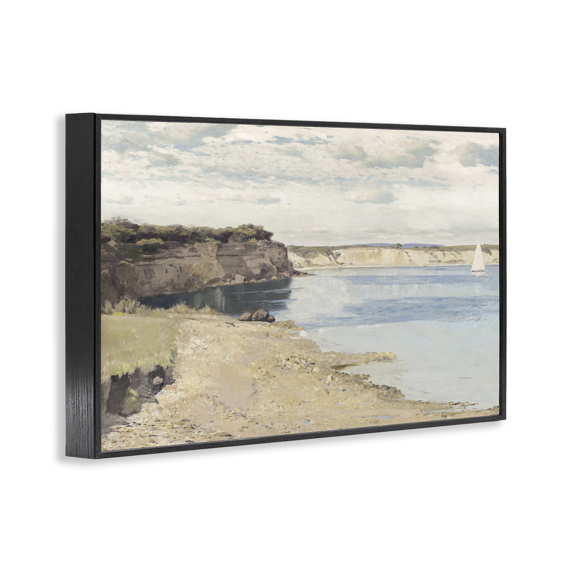 Stupell Industries Set Sail Peaceful Cove Black Framed Giclee Art, design by Christy McKee