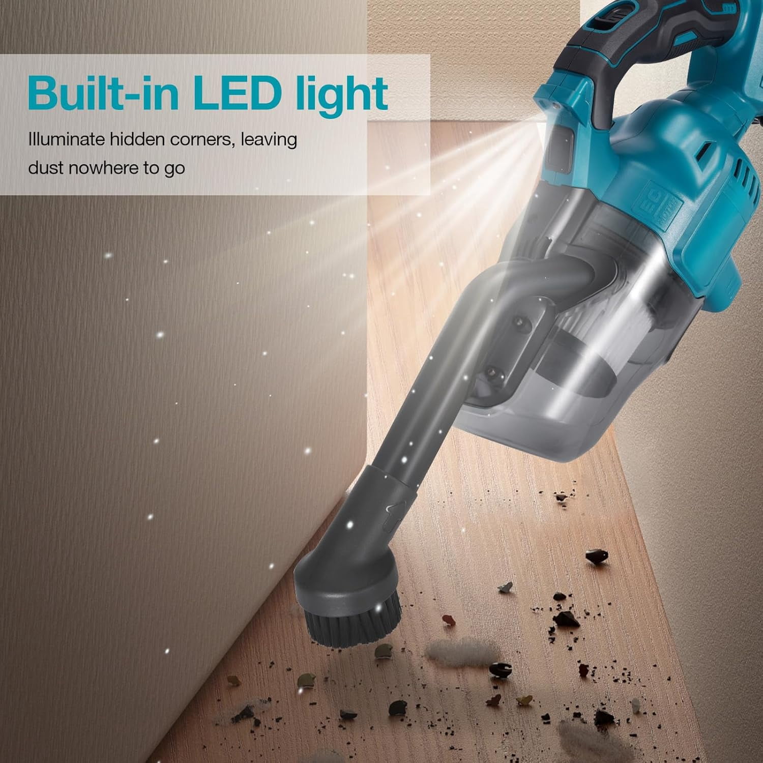 Handheld Cordless Vacuum Cleaner for Makita 18V Battery, Portable Wireless Power Vacuum Cleaner, 4 Multi Nozzle, 2 HEPA Filter, Lightweigt Vacuum for Home Pet Hair, Car (Battery NOT Include)