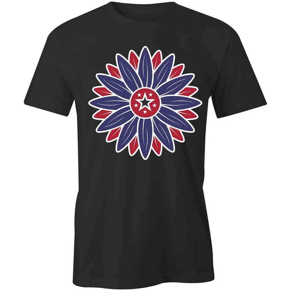 Red Sunflower T-Shirt | Pretty Flower Black Tee Gift