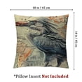 thumbnail image 4 of Fenyluxe Throw Pillow Covers 2pcs Vintage Map with Ocean Bird Egret Decorative Pillowcase for Home Sofa Bedding Couch Pillow Covers 2pcs White, 4 of 7