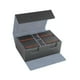 thumbnail image 2 of Estuche organizador de cartas de juego multifunción con capacidad para 400 cartas coleccionables Gris Naranja Interior, 2 of 9