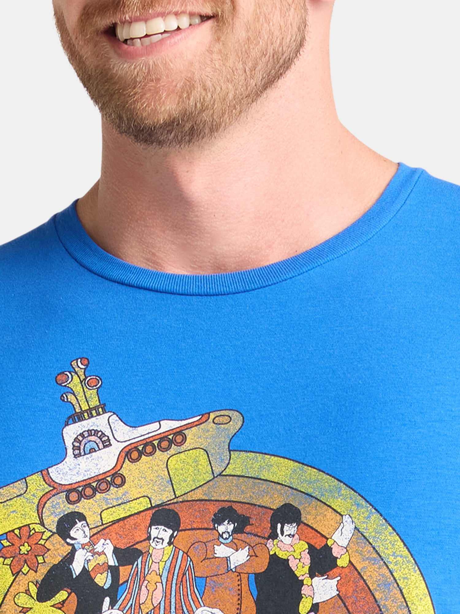 The Beatles Men's and Big Men's Cotton Graphic Tee, 2-Pack, Sizes S-3XL