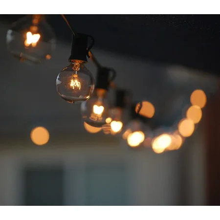 Better Homes & Gardens 24ft LED Globe String Lights, 12 Bulbs, Indoor/Outdoor, Warm White, 1 Count