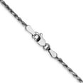 thumbnail image 2 of Auriga Fine Jewelry 10K White Gold 1.6 mm Diamond-cut Rope Chain Necklace for Women 30", 2 of 6