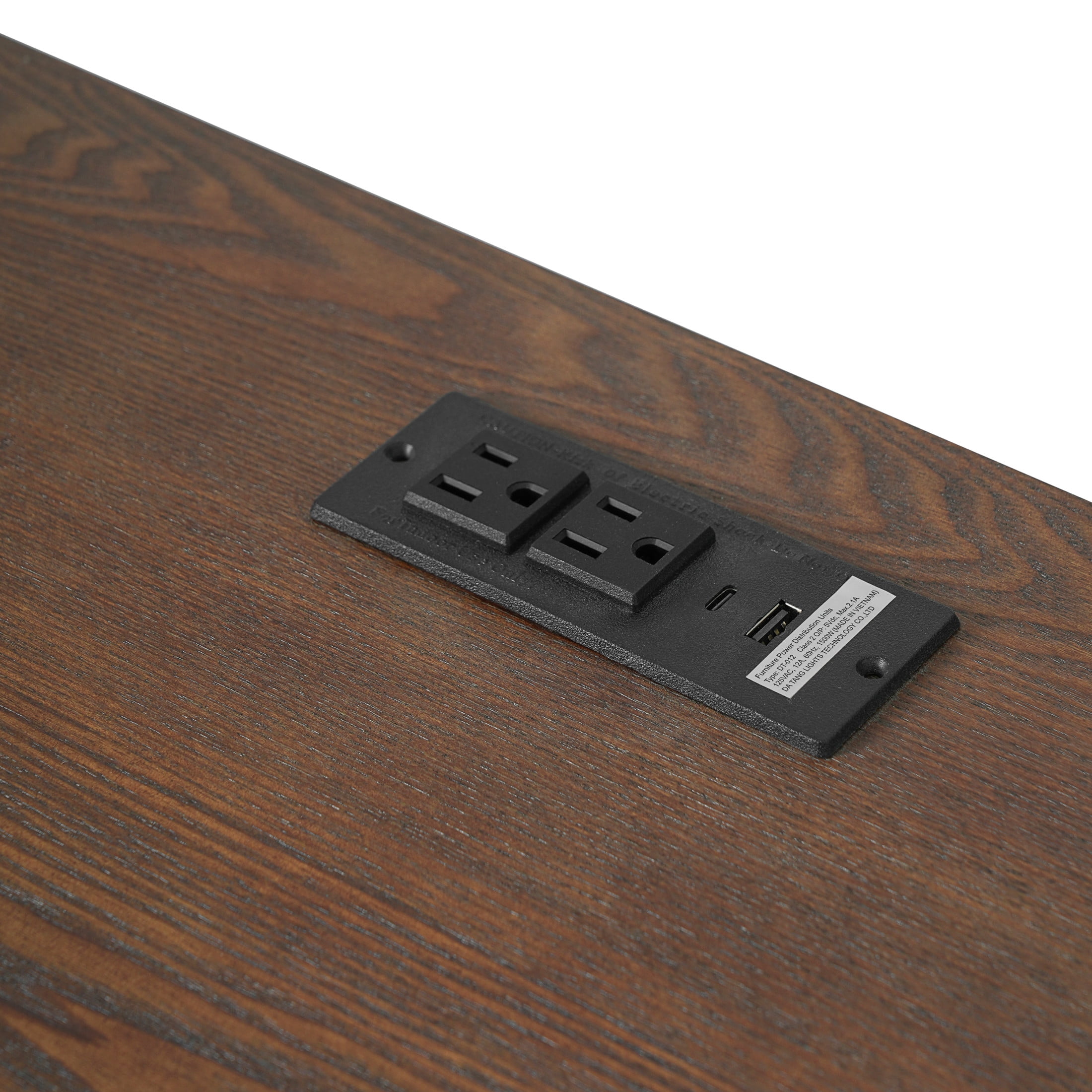Christopher Knight Home 60" Modern Wooden Home Office Writing Desk with Drawers and USB Ports, Walnut