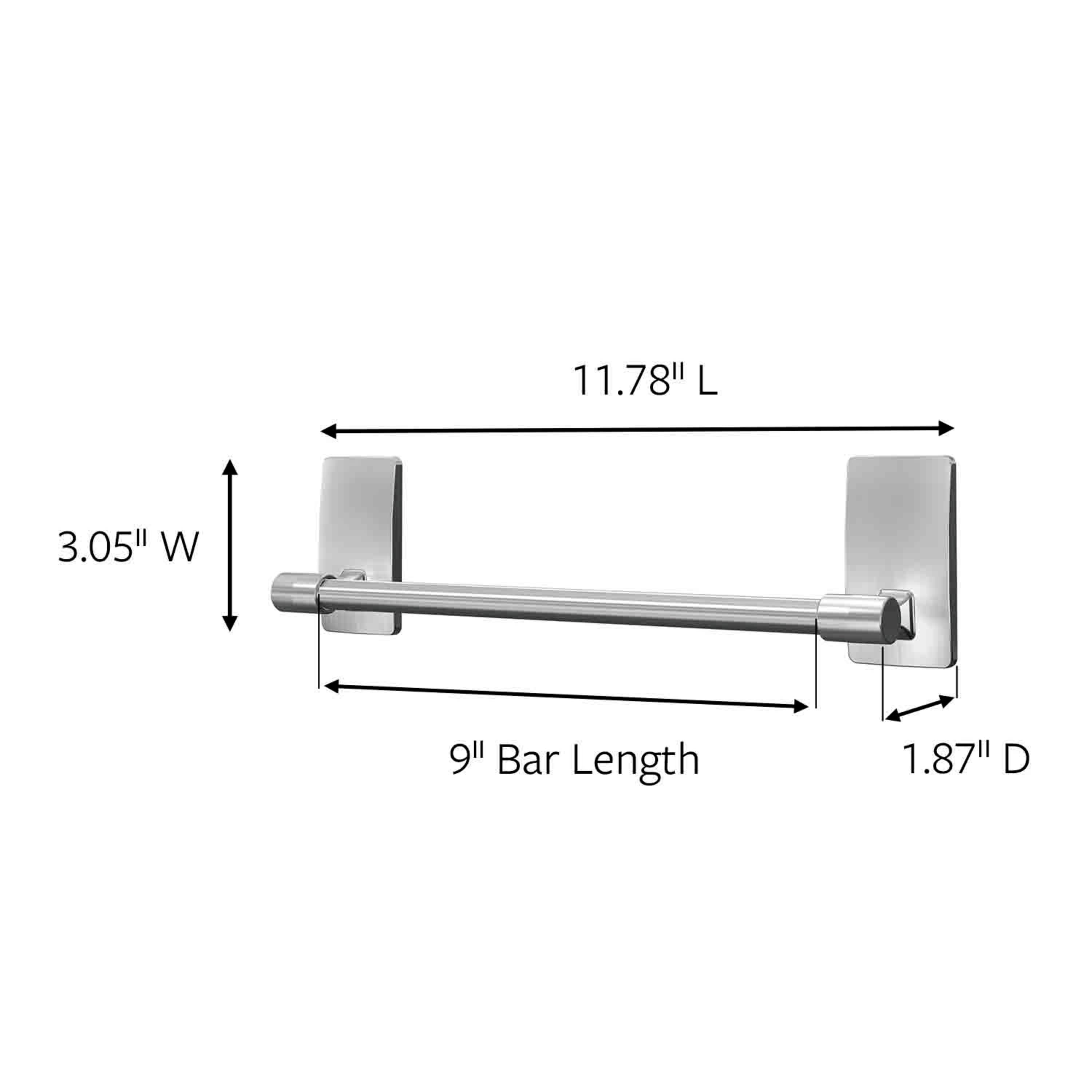 Aoibox 2 Pcs 4.7 in. W x 1.8 in. H x 12.8 in. D Steel Rectangular Shower  Bath Shelf in Gray with Towel Bar and Removable Hooks HDSA17BA014 - The  Home Depot