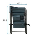 thumbnail image 6 of BISHE 1-Piece Upholstered Folding Outdoor Chair with Side Table and Storage Bag, Lightweight Oversized Folding Chair for Indoor and Outdoor Camping, Picnicking and Fishing, Blue, 6 of 6