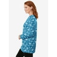 thumbnail image 3 of Woman Within Plus Size Perfect Printed Long-Sleeve Crewneck Tunic, 3 of 4