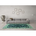 thumbnail image 3 of Ahgly Company Indoor Rectangle Oriental Turquoise Blue Traditional Area Rugs, 3' x 5', 3 of 4