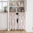 thumbnail image 6 of Red Botanical Kitchen Curtains 45 Inch Length, Pastoral Elegant Spring Floral Tiers Curtains for Bathroom Bedroom Cafe, Light Filtering Small Window Treatment Short Tiered Drapes 2 Panels 42"Wx45"L, 6 of 8