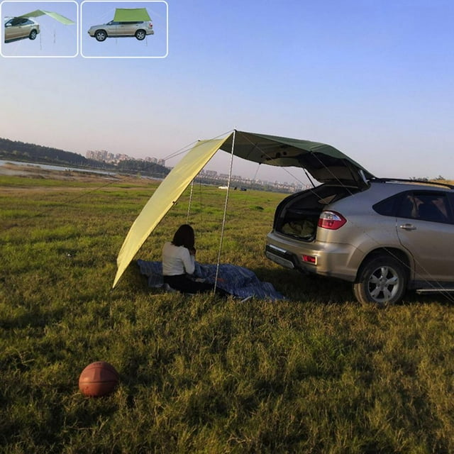 Car Trunk Tent Car Rear Extension Tent Car Awning Car Roof Shelter Trailer Extension Tent Awning Sun Shelter SUV Tent Auto Canopy Portable Trailer Tent Roof Top Car Shelter For