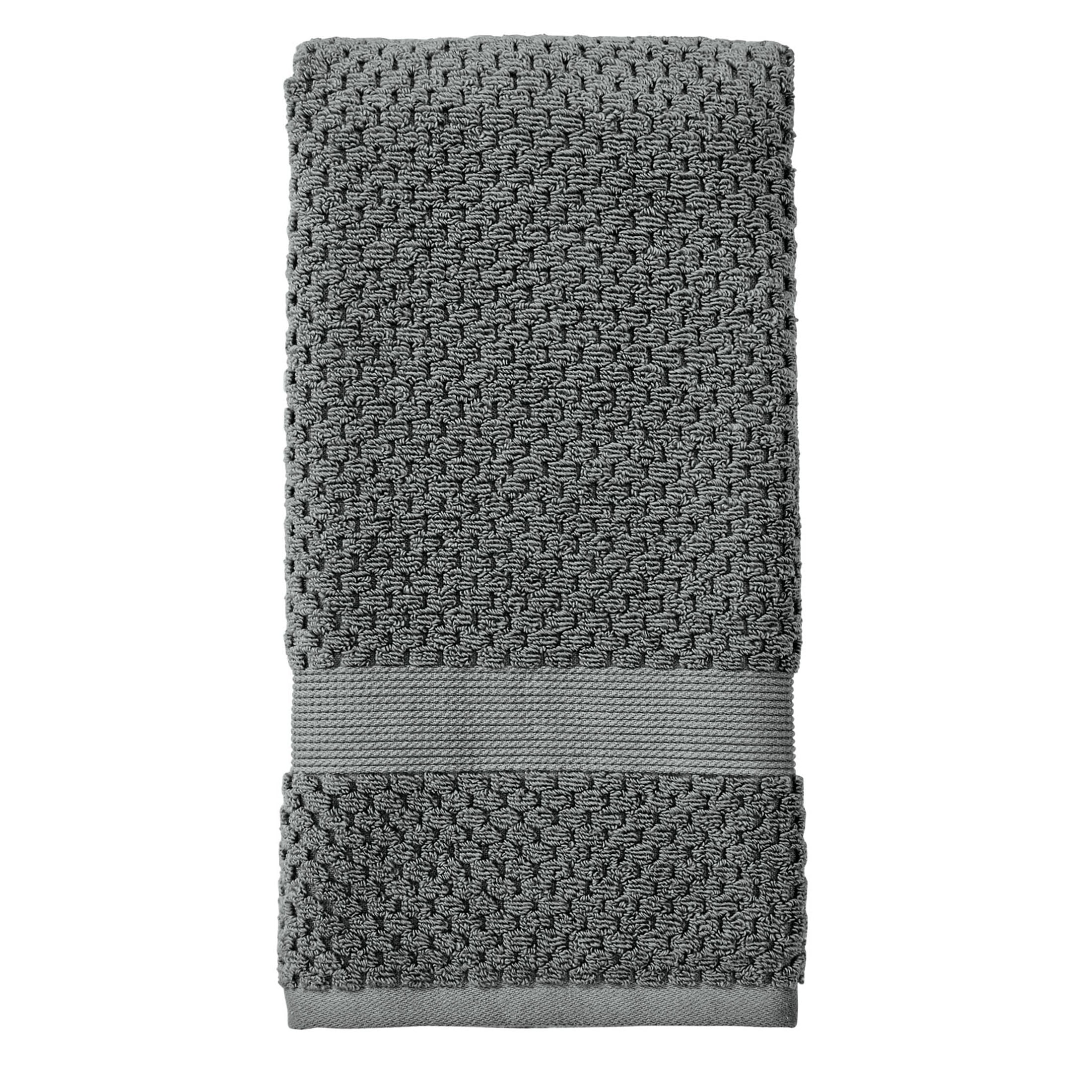 Better Homes & Gardens Signature Soft Cotton Popcorn Textured 6 Piece Bath Towel Set,Grey Flannel