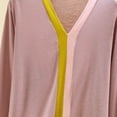 thumbnail image 4 of HAiming 2 Piece Plus Size Pajama Sets for Women Comfy Long Sleeve Color Block Lounge Sets Loose Casual Sleepwear, 4 of 5