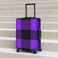 thumbnail image 6 of Gukieu Purple Buffalo Plaid Print Suitcase Protective Cover, Elastic Zipper Buckle Suitcase Protective Cover, Suitable for Travel, Business Trip-Medium, 6 of 7