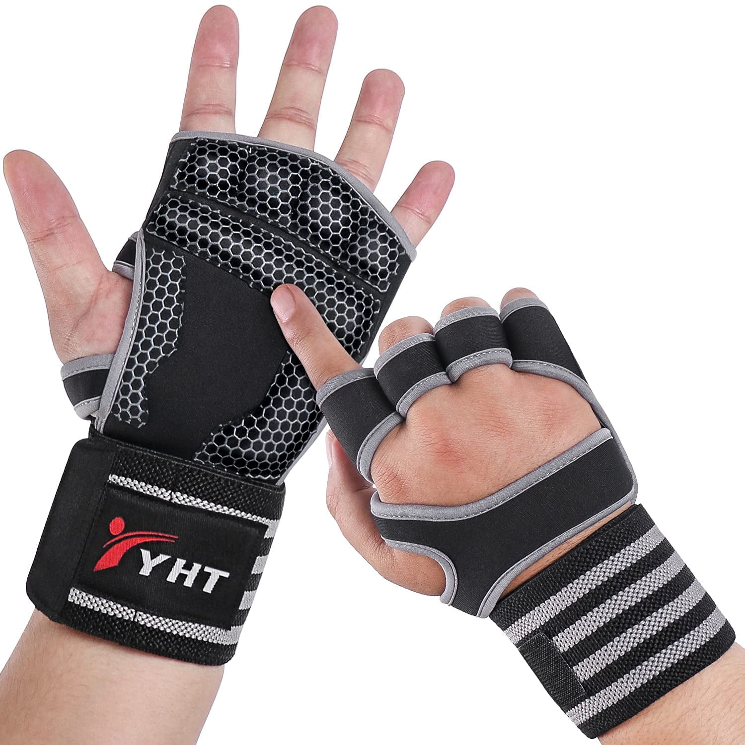 Men&Women Fitness Gloves Wrist Wraps Gym Training Weight Lifting Sports Exercise 