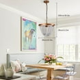 thumbnail image 3 of Bohemian Wood Beaded Chandelier Kitchen Island Pendant Light Ceiling Lamp Dimmable, 3 of 12