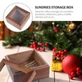 thumbnail image 2 of Miangastore Walnut Jewelry Display Box with Glass Top & Storage, 2 of 6