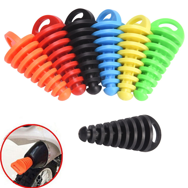 Motorcycle Exhaust Muffler Wash Plug Mute With Pipe Move Blow-Down Fit Silence 