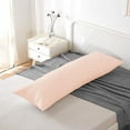 thumbnail image 2 of Dee's Collection 1 Piece Body Pillow Cover, 100% Egyptian Cotton 600 TC with Hidden Zipper Closure (Peach Solid, 20x54 Inches), 2 of 6