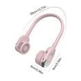thumbnail image 3 of Bladeless Neck Fan Personal Wearable Fan 3 Speed USB Rechargeable Hands Free Cooling - Safe Design for Outdoor Sports Travel Office(Pink), 3 of 9
