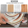 thumbnail image 4 of Kitchen Mats for Floor Anti Fatigue Floor Marble Cushioned Memory Foam Non Slip PVC Leather Padded Comfort Standing Rugs Set of 2, Abstract Golden Swirl Design, C1, 4 of 6