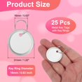 thumbnail image 2 of Uxcell Metal Rim Key Tag Blank Round Paper Tags Bulk Writable Keychains Identifiers with Split Ring White, 2 of 7