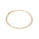 thumbnail image 1 of Pulsera Esclava Ametrinaa Figaro 3x1 3mm Unisex 19cm Oro Italiano Hueco 10k, 1 of 5