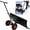 Black(Single-Rod), variant on Elleree 30" Snow Pusher Shovel with Wheels For Driveway Sidewalk & Pavement Efficient Snow Removal Tool Adjustable