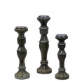 thumbnail image 1 of Privilege 55038 Distressed Candle Holders, Grey - 3 Piece, 1 of 1