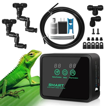 JahyShow Reptile Humidifier, Automatic Mister for Reptiles, Intelligent Spray System Adjustable Spray Nozzles for Reptiles/Chameleons/Herbs