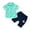 Green, variant on Utlike Toddler Boys 2-Piece Outfits Summer Gentleman Suit Clothes Short Sleeve T Shirt Tops Shorts Casual 2Pcs Outfits Set Boys Holiday Sets Size 2 Years-3 Years